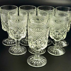 Vintage- Water Goblet Wexford by ANCHOR HOCKING - Set of 8
